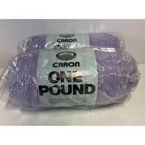 Caron One Pound Jumbo Lot of 2 16oz Skein Yarn - Lilac 10577